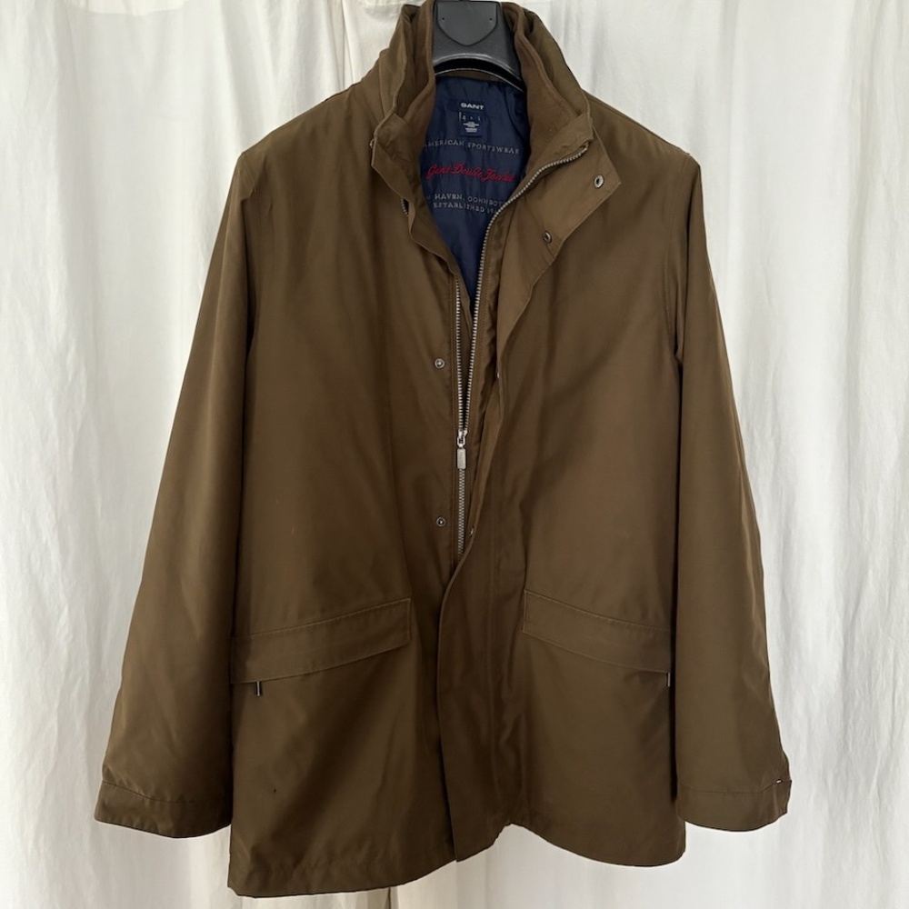 GANT insulated double rain jacket with Zip removable fleece lining